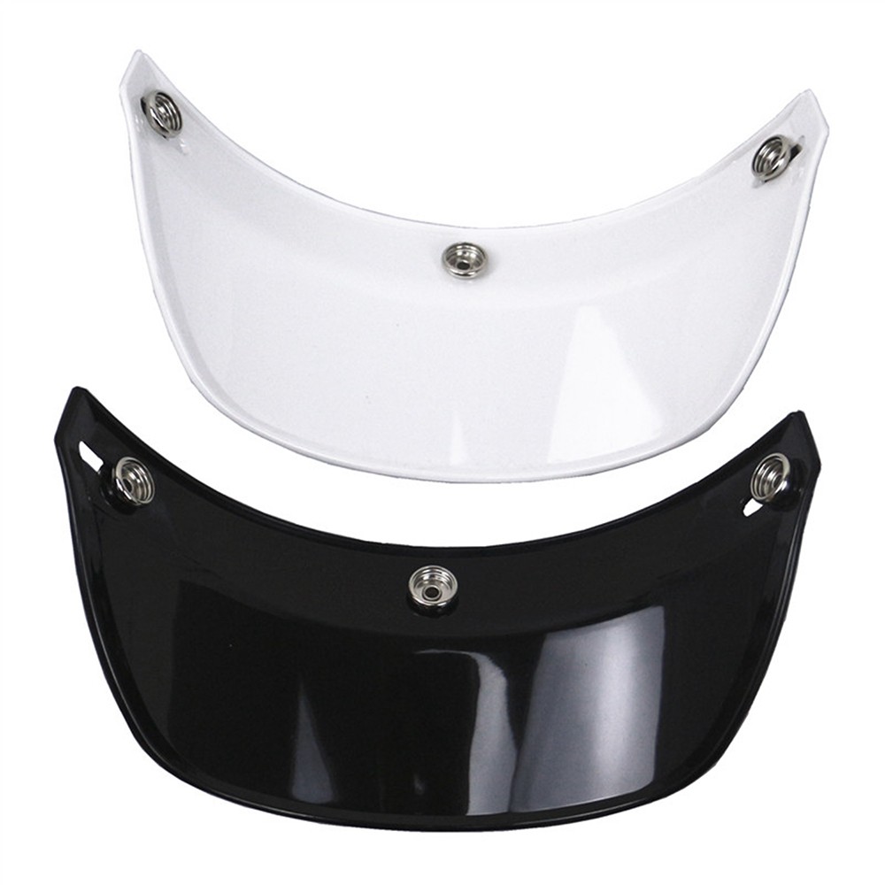 Universal 3 Snap-Button Visor Flip Up Wind Shield  for Open Face Motorcycle Helmet