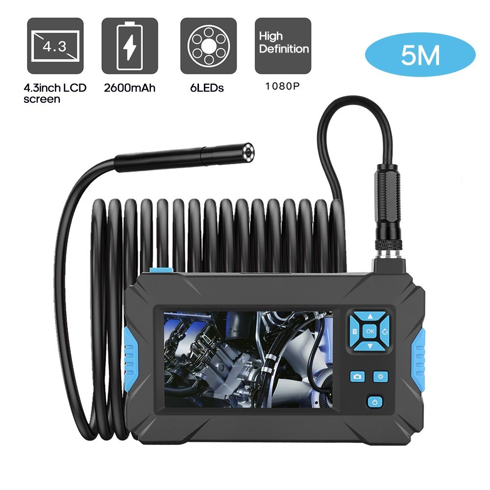 P30 Blue Hand-held Endoscopes Industrial 4.3inch High-definition 1080P Display Screen Borescope