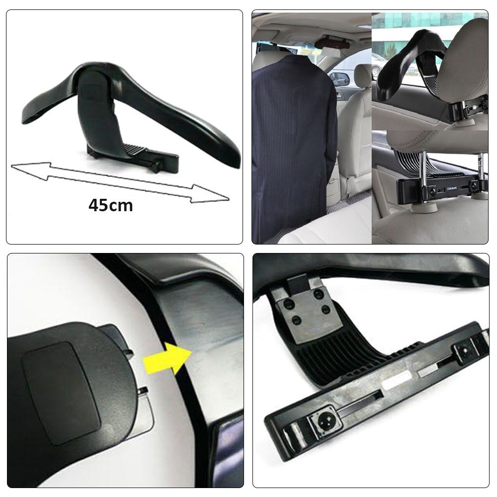 Car Chair Back H-eadrest Coat Hanger Clothes Rack  Portable Detachable