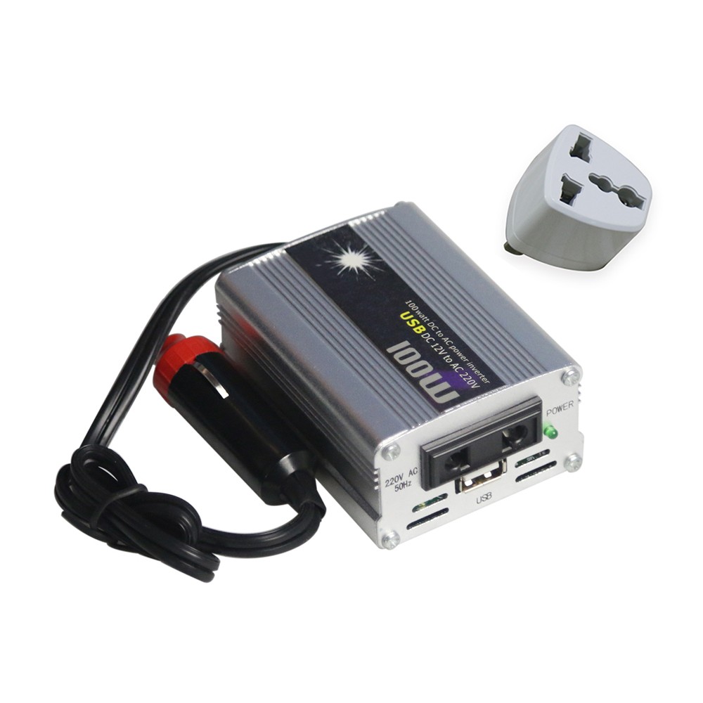 Power Inverter Vehicle Power Converter Universal Modified Sine Wave 100W DC 12V to 220V AC