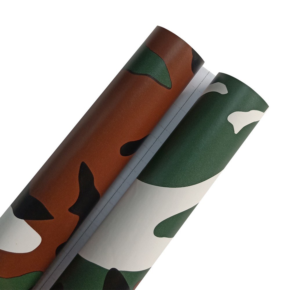 Woodland Camouflage Vinyl Wrap Car Camouflage Color Film Color Change Sticker Decal Film Air Release for Car DIY Decoration (30*152cm)