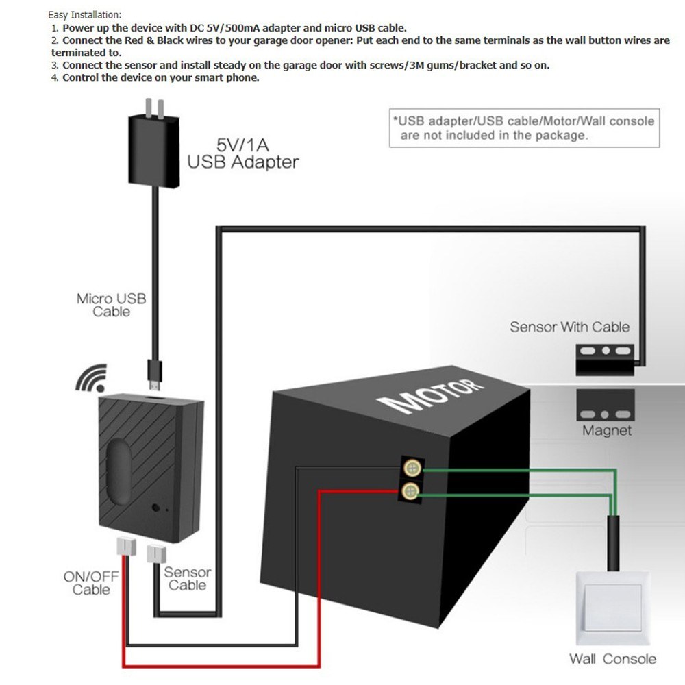 Ewelink WiFi Switch Garage Door Controller For Garage Door Opener APP Remote Control Timing Voice Control Alexa-Google