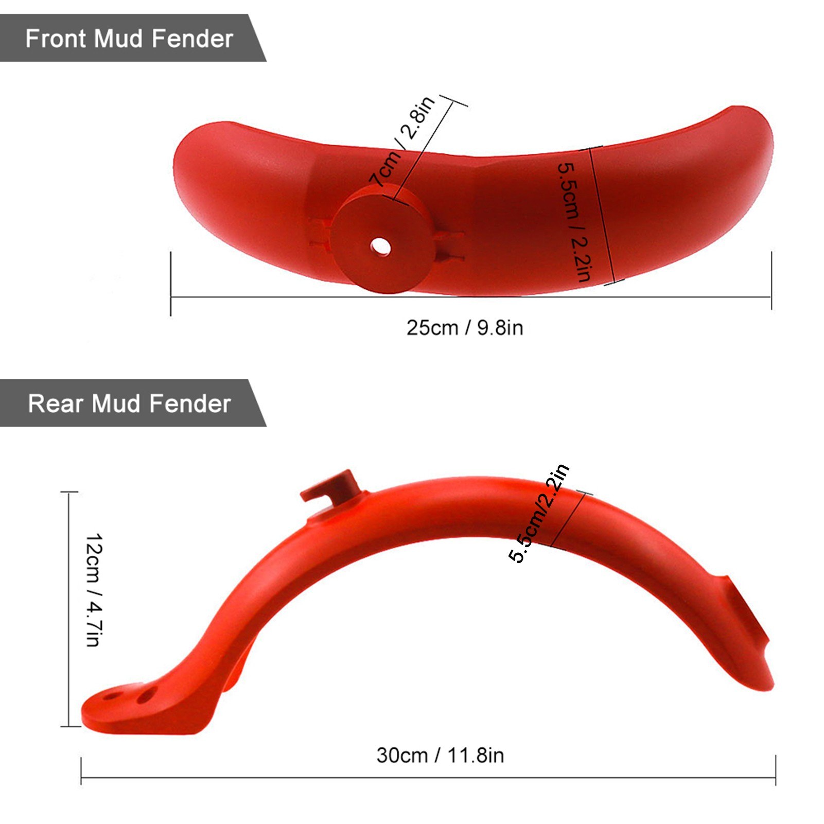 Scooter Fender Rear Front Mud Guard Fenders Set  Mudguard Tyre Splash Replacement for Xiaomi Electric Scooter Parts Accessories