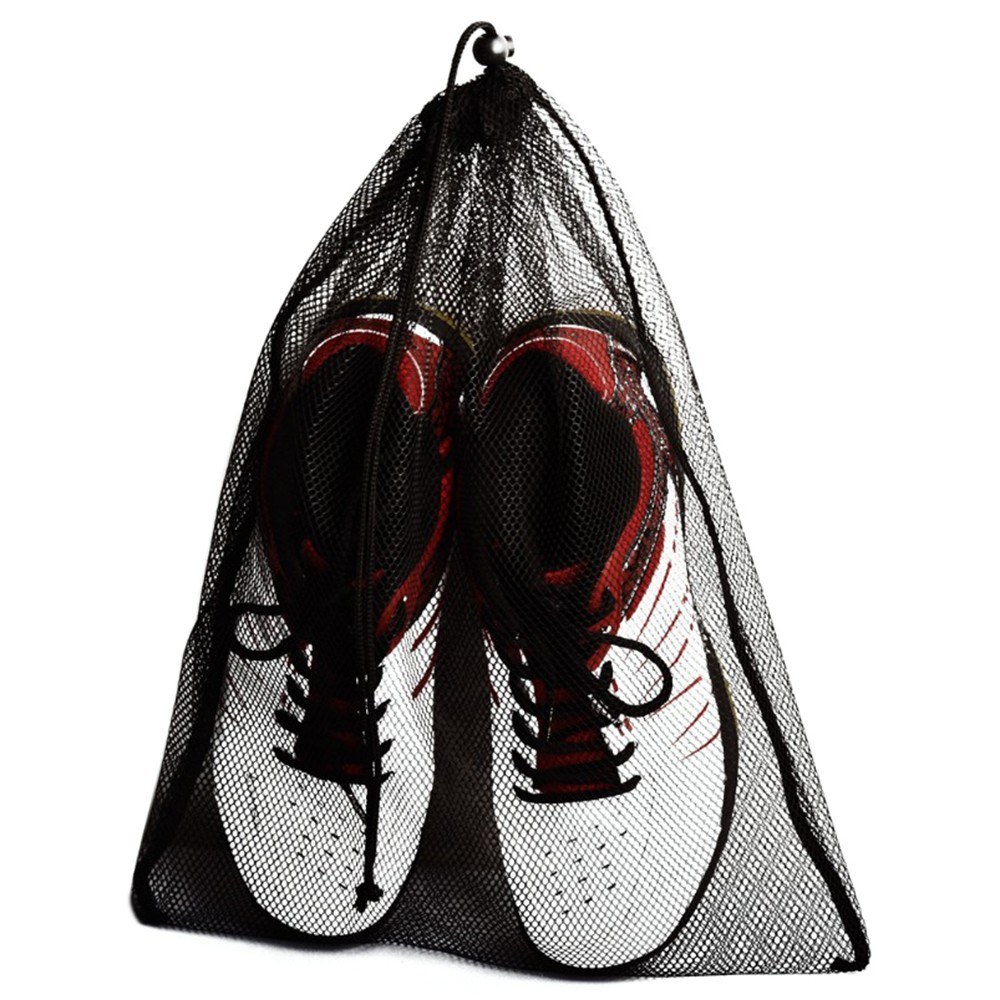 Mesh Sports Equipment Bag Drawstring Storage Sack for Tennis Squash Balls Shoes