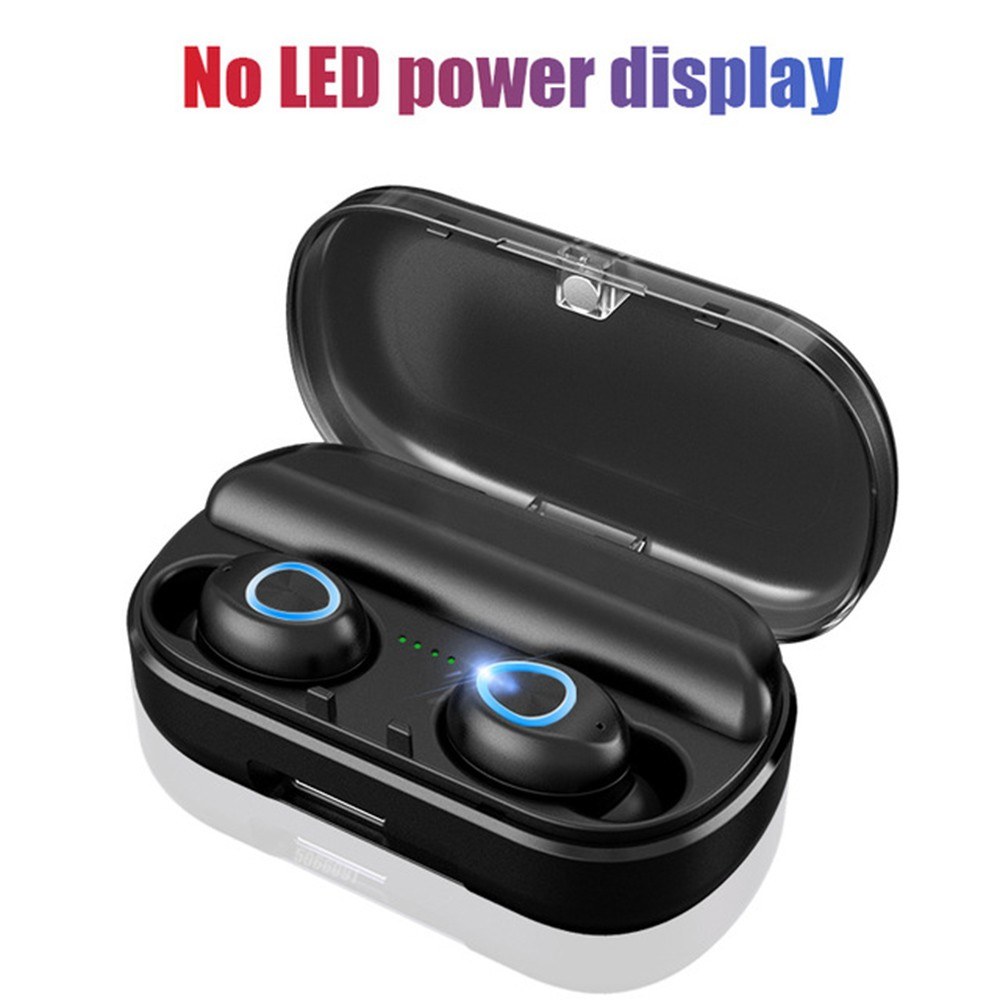 V10 TWS BT 5.0 Wireless Earphones Stereo Wireless Mini Earbuds HiFi Sound Headphones 2400mAh Powerbank Phone Holder No Power Display