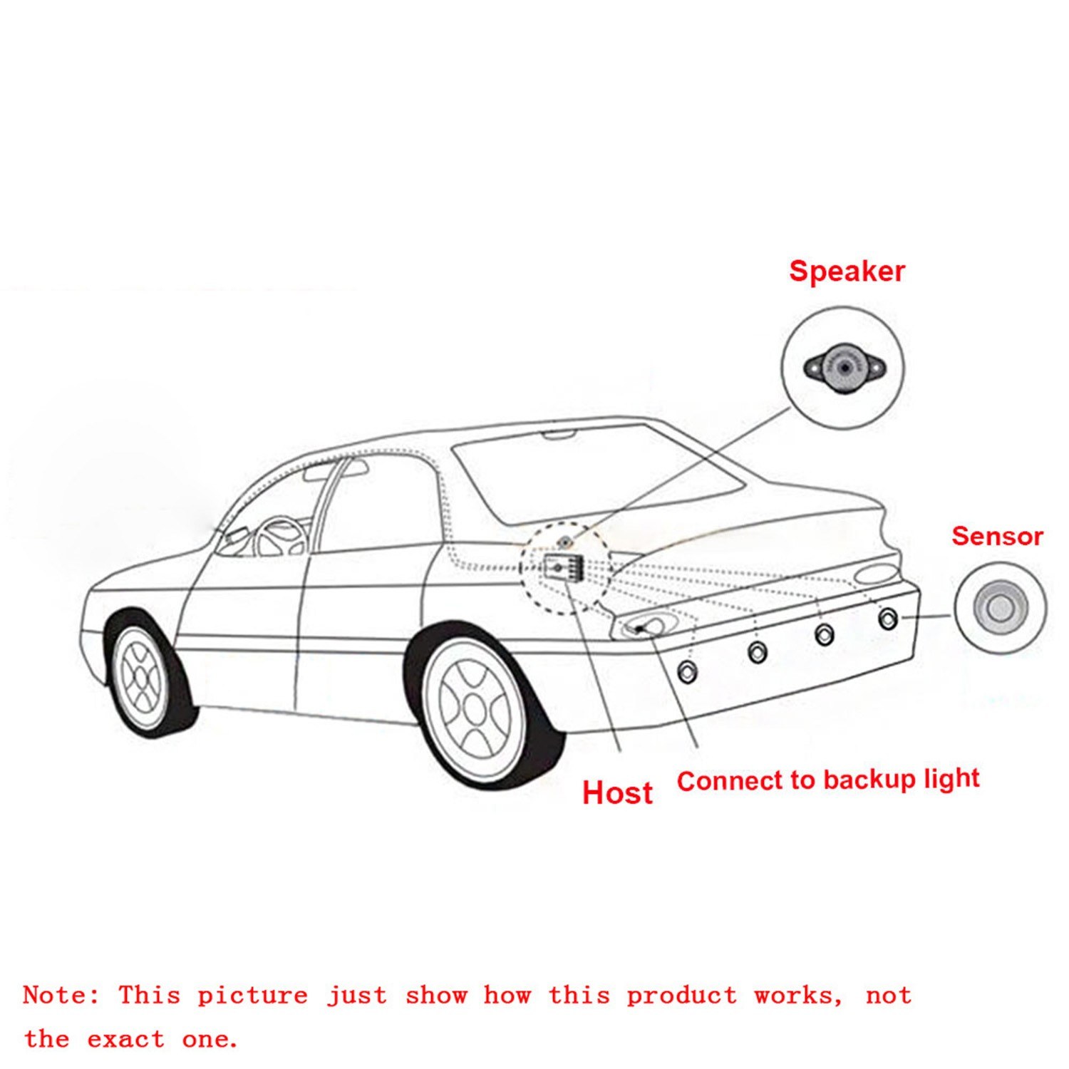 Universal 12V Car Parking Radar Led Display for Car Van SUV