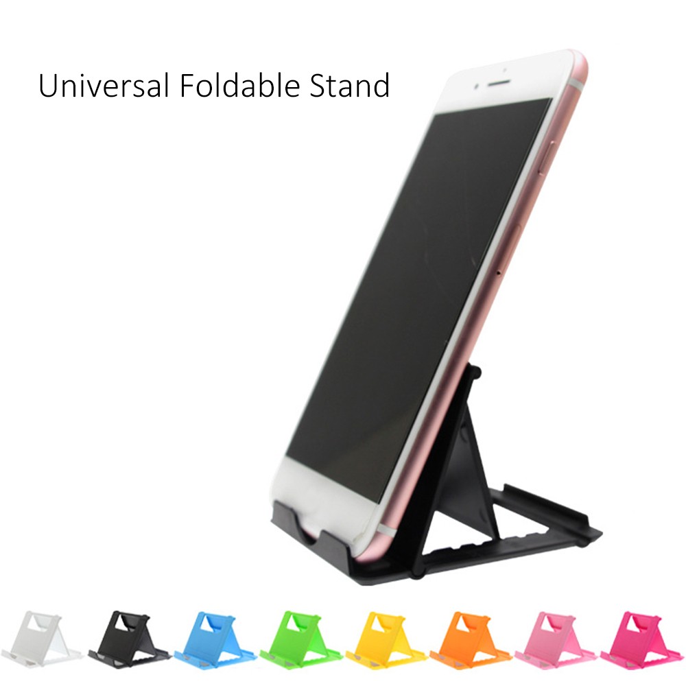 Creative lazy mobile phone tablet universal folding bracket White