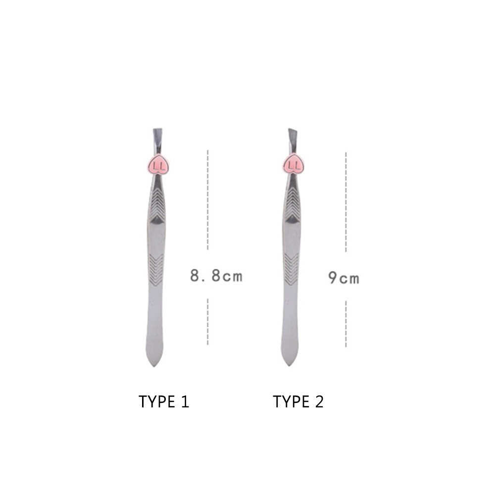 Latin American stainless steel eyebrow clip eyebrow clip eyebrow clip tweezer plucking clip oblique mouth flat two wholesale A011 Oblique mouth (48 batches)