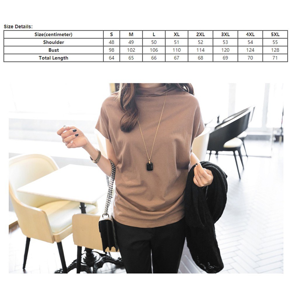 2018 loose high collar bottoming shirt spot women's clothing