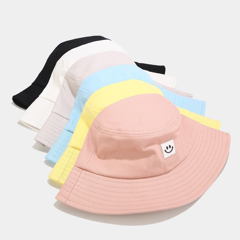 Women Hat Fisherman Hat Smiley Face Sunbonnet Bucket Hat Hip Pop Casual Fedoras Outdoor Beach Cap