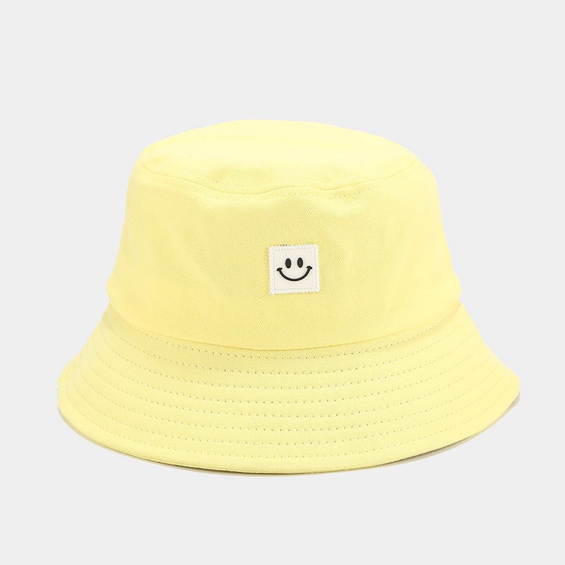 Women Hat Fisherman Hat Smiley Face Sunbonnet Bucket Hat Hip Pop Casual Fedoras Outdoor Beach Cap