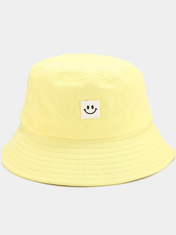 Women Hat Fisherman Hat Smiley Face Sunbonnet Bucket Hat Hip Pop Casual Fedoras Outdoor Beach Cap