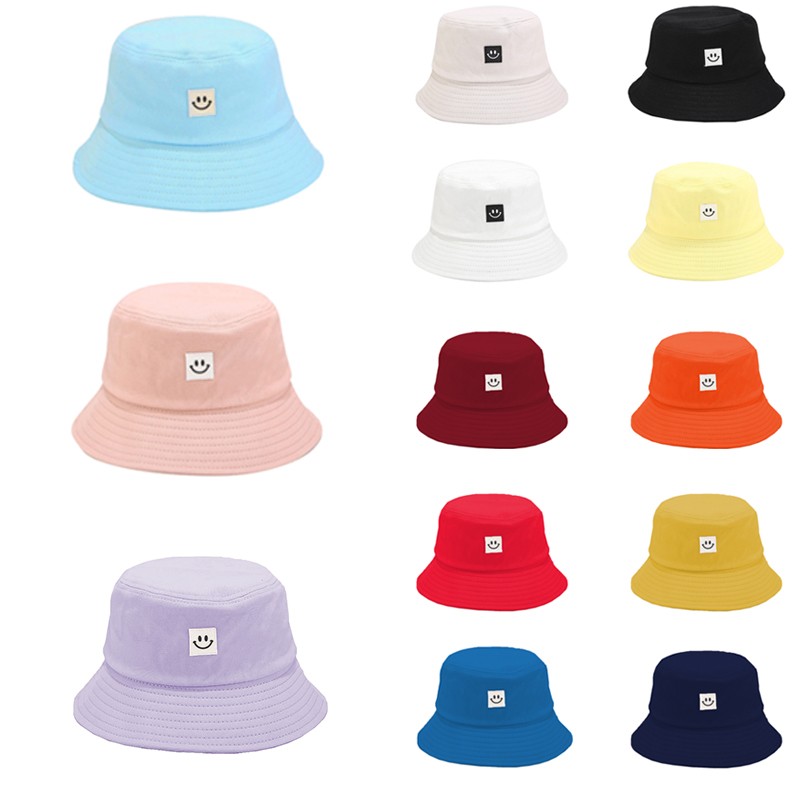 Women Hat Fisherman Hat Smiley Face Sunbonnet Bucket Hat Hip Pop Casual Fedoras Outdoor Beach Cap