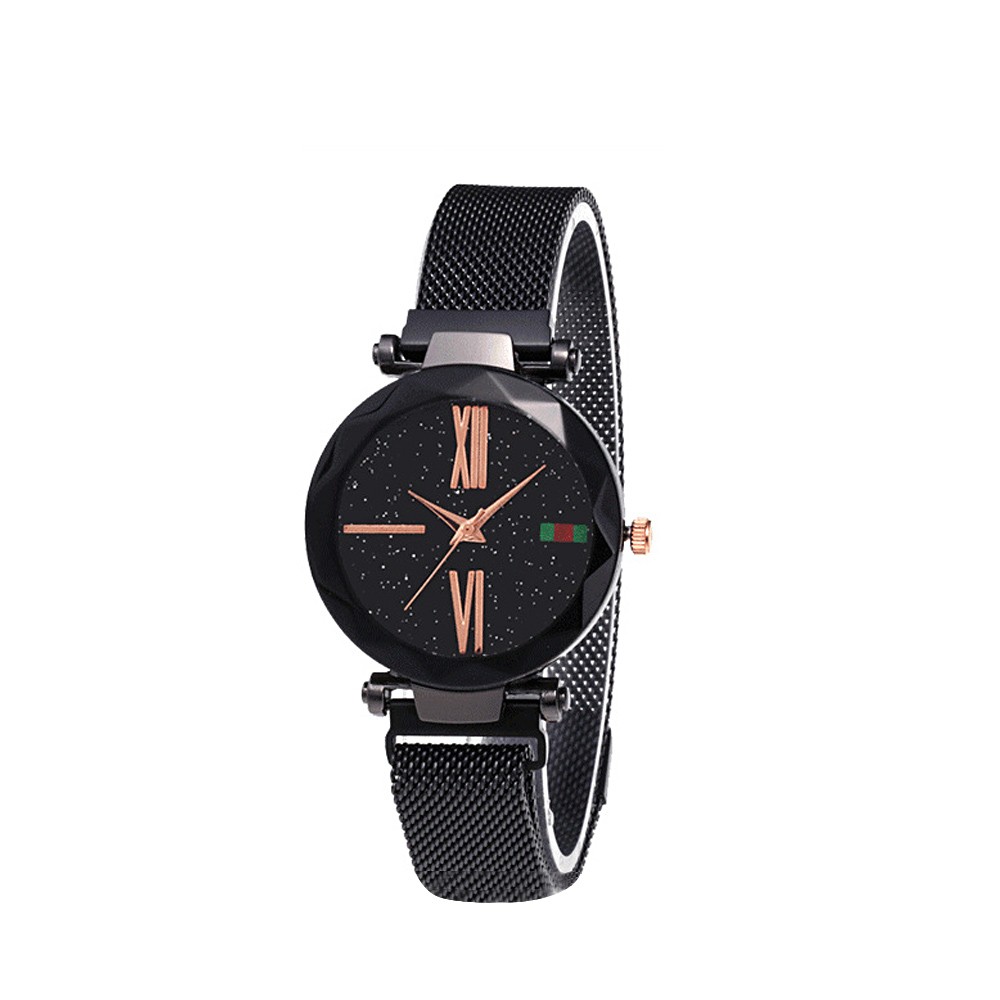 Women Fashion Elegant Luxury Starry Sky Quartz Watch Lady Magnetic Band Jewelry Wristwatch