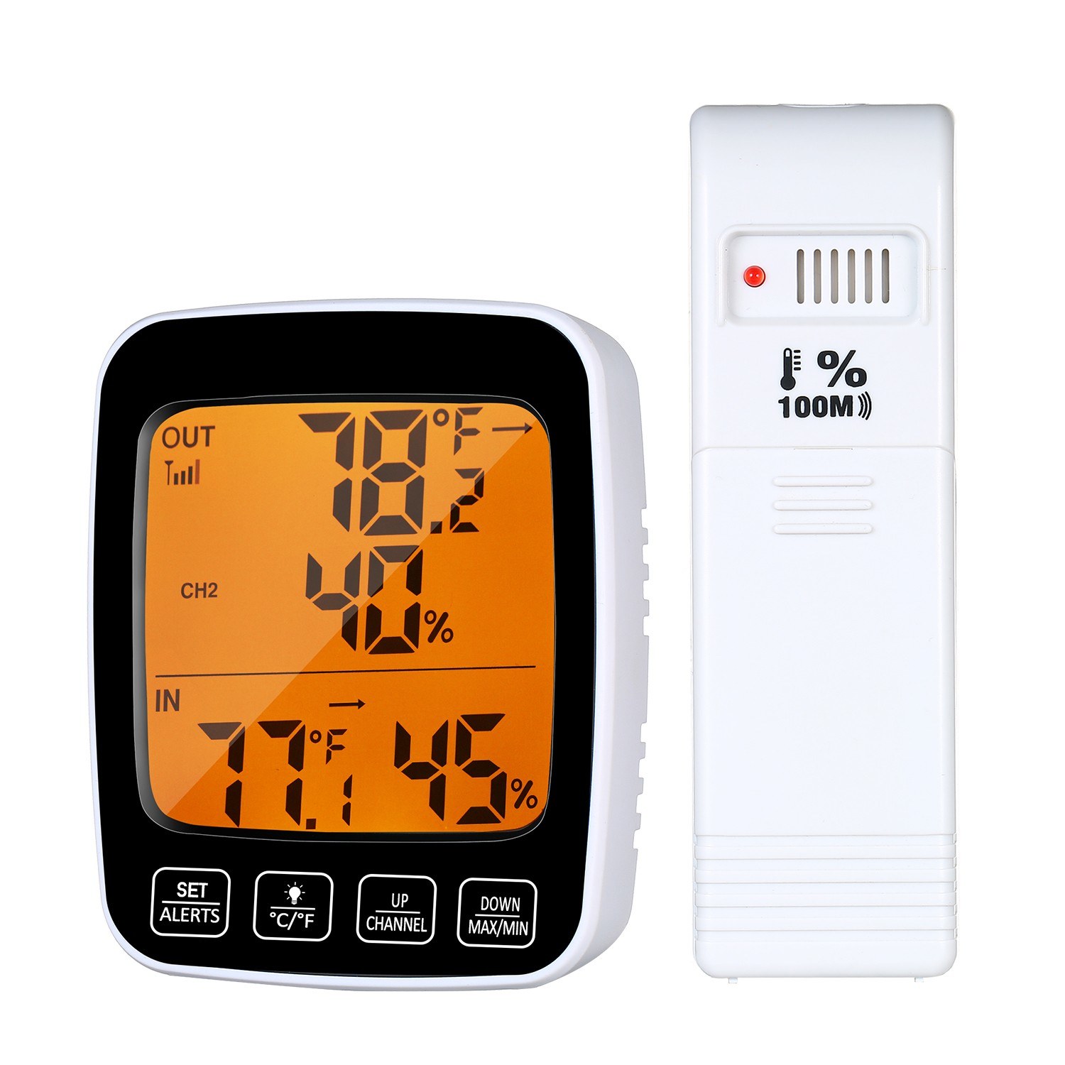 Digital Temperature & Humidity Meter Thermo-hygrometer °C/°F Thermometer Hygrometer Indoor/Outdoor Temperature Humidity Meter