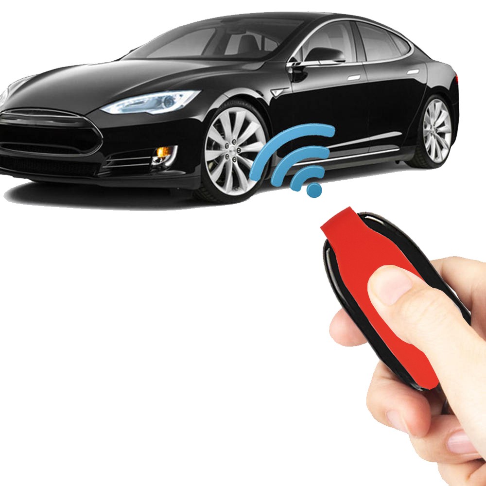 Key Fob Cover Case Silicone Car Key Cover Shell Protector Compatible with Tesla Model 3