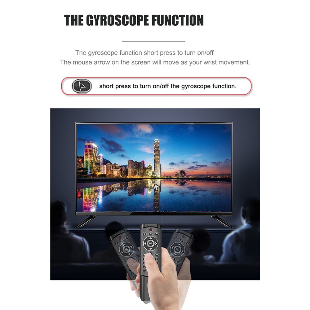 2.4G Wireless Voice Remote Control with Gyroscope IR Learning Backlit Air Mouse for Smart TV Android TV Box Projector