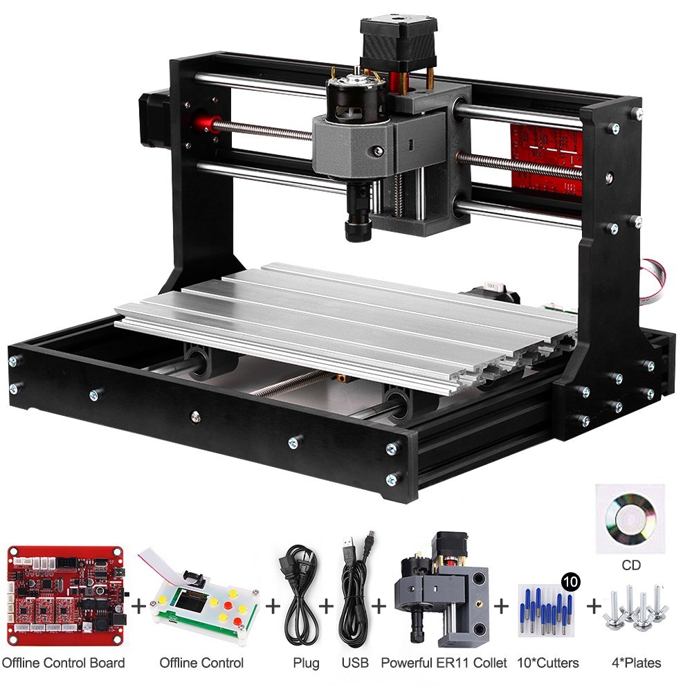 Upgrade Version CNC 30*18 PRO GRBL Control DIY Mini CNC Machine 3 Axis Pcb Milling Machine Wood Router Engraver with Offline Controller