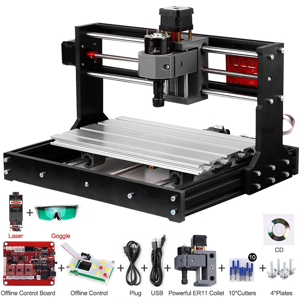 Upgrade Version CNC 30*18 PRO GRBL Control DIY Mini CNC Machine 3 Axis Pcb Milling Machine Wood Router Engraver with Offline Controller