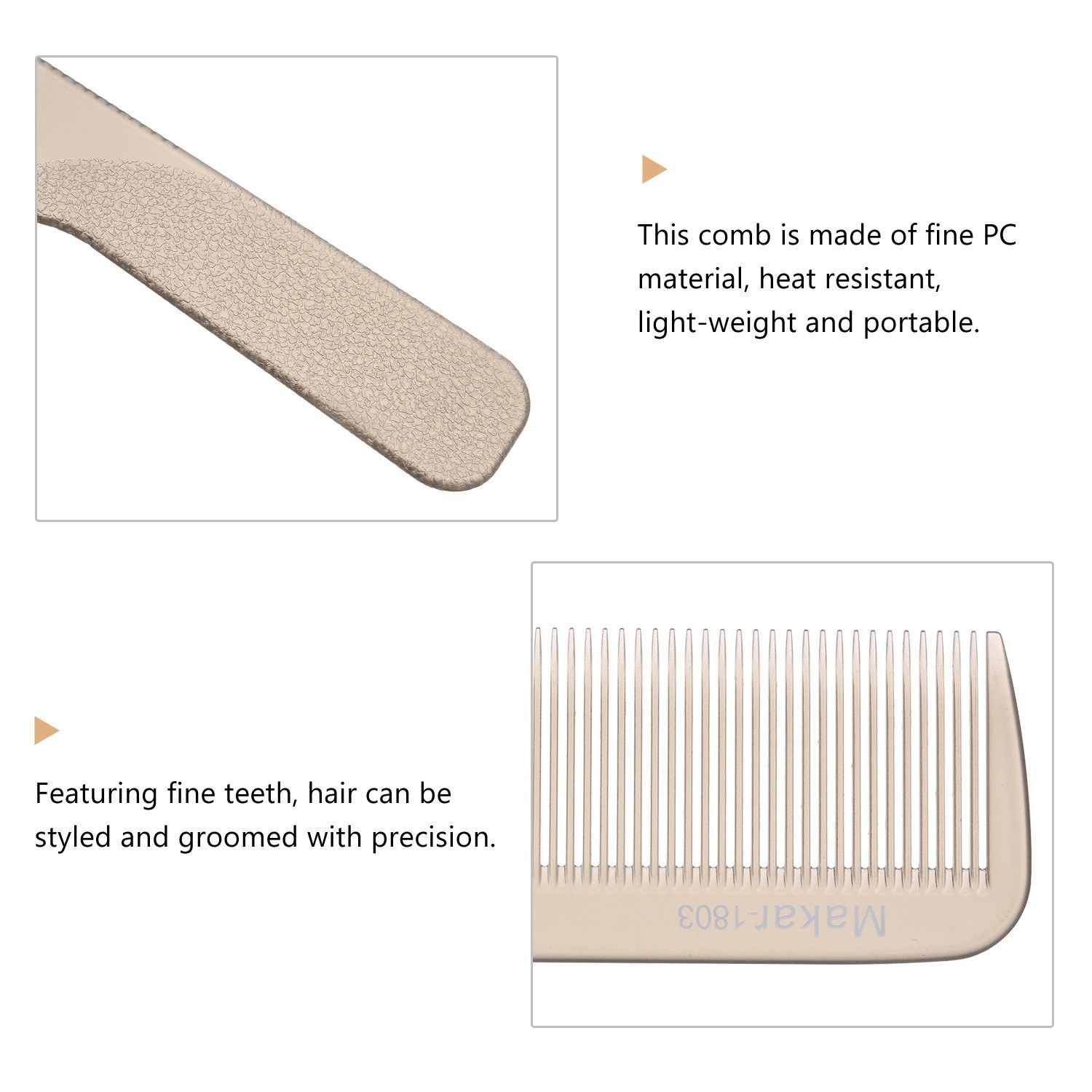 Heat Resistant Salon Cutting Comb Antistatic Comb Detangling Brush PC Comb Hair Styling Tools