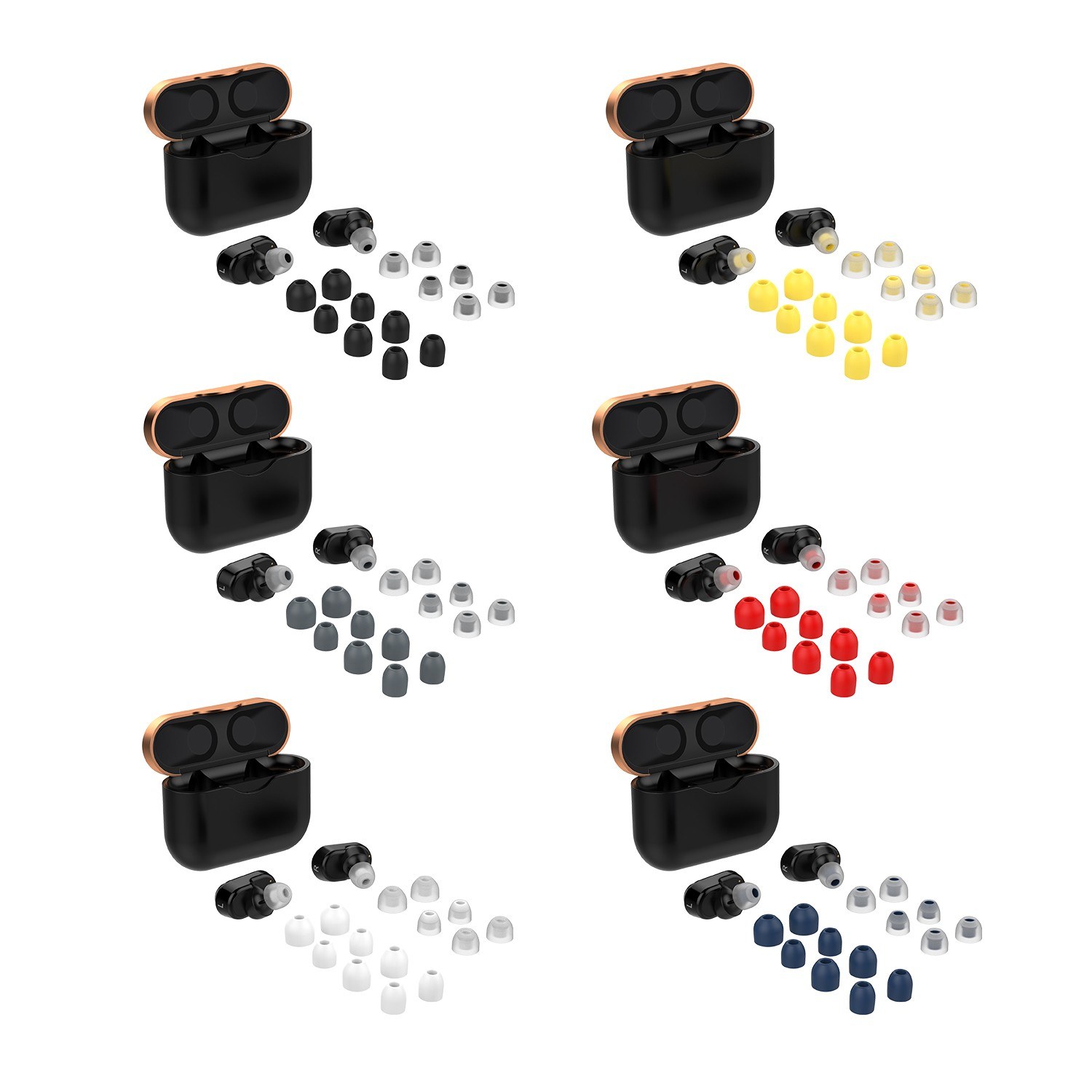 7 Pairs Soft Silicone Earbud Cover Tips Earbud Covers Replacement for Sony WF-1000XM3 In-Ear Headphones Earphones Accessories