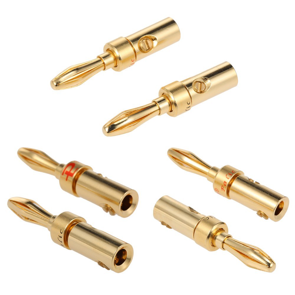 Banana Plug Connector Corrosion-Resistant Banana Connector for Audio Video Amplifier Speaker Cable Jack