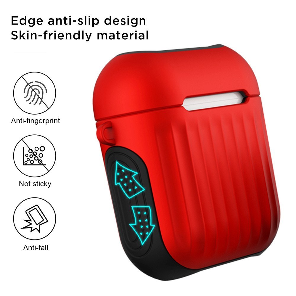 Airpods Protective Case for AirPods 1 Wired 2-in-1 Silicone Suitcase Creative Anti-fall Shockproof Protective Case Yellow