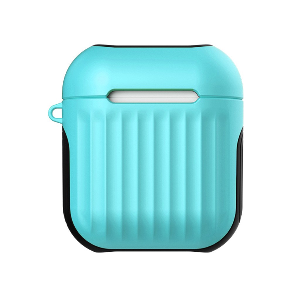 Airpods Protective Case for AirPods 1 Wired 2-in-1 Silicone Suitcase Creative Anti-fall Shockproof Protective Case L-Blue