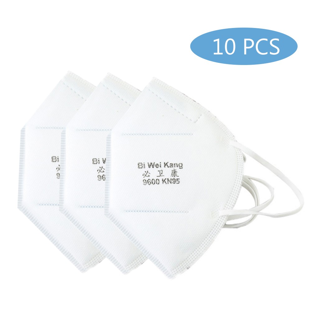 10pcs Disposable KN95 Mask Soft Breathable Protective Mask 95% Filtration Dustproof Anti-droplet Anti-pollen Pollution Face Mask