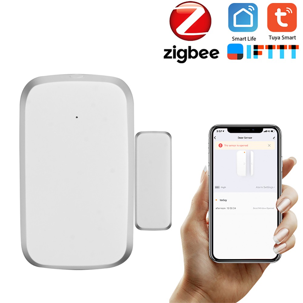 ZigBee Door Sensor Tuya APP Control Door Window Opening Security Alarm Sensor Magnetic Switch Wireless Detector Smart Home