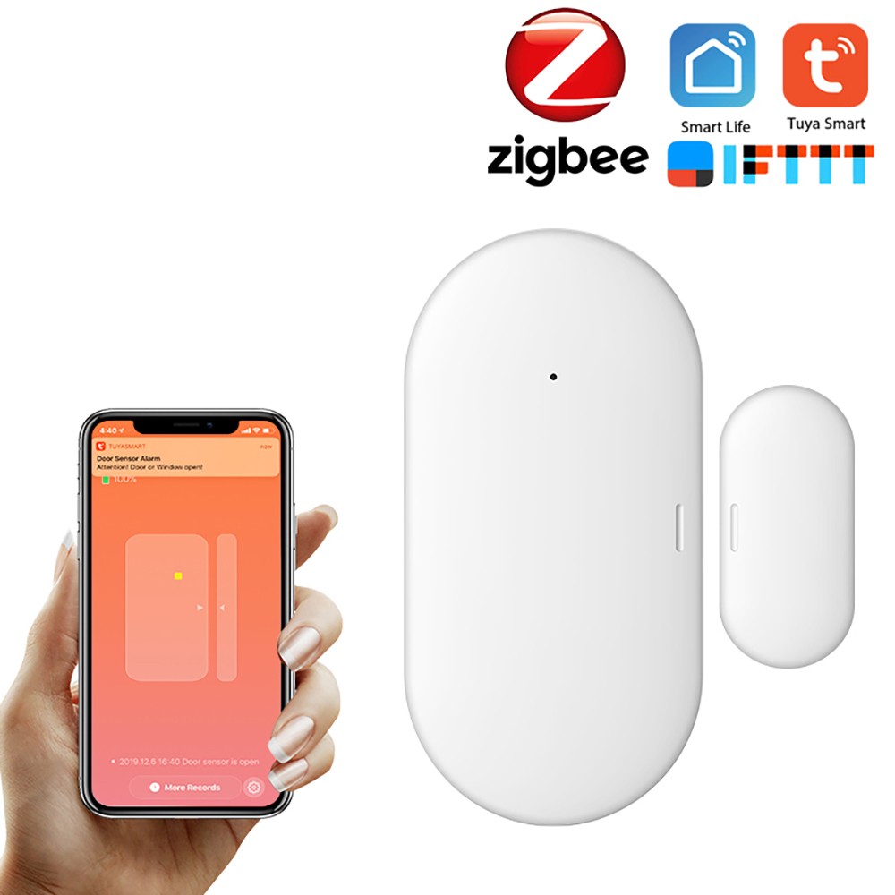 ZigBee Door Sensor Tuya APP Control Door Window Opening Security Alarm Sensor Magnetic Switch Wireless Detector Smart Home