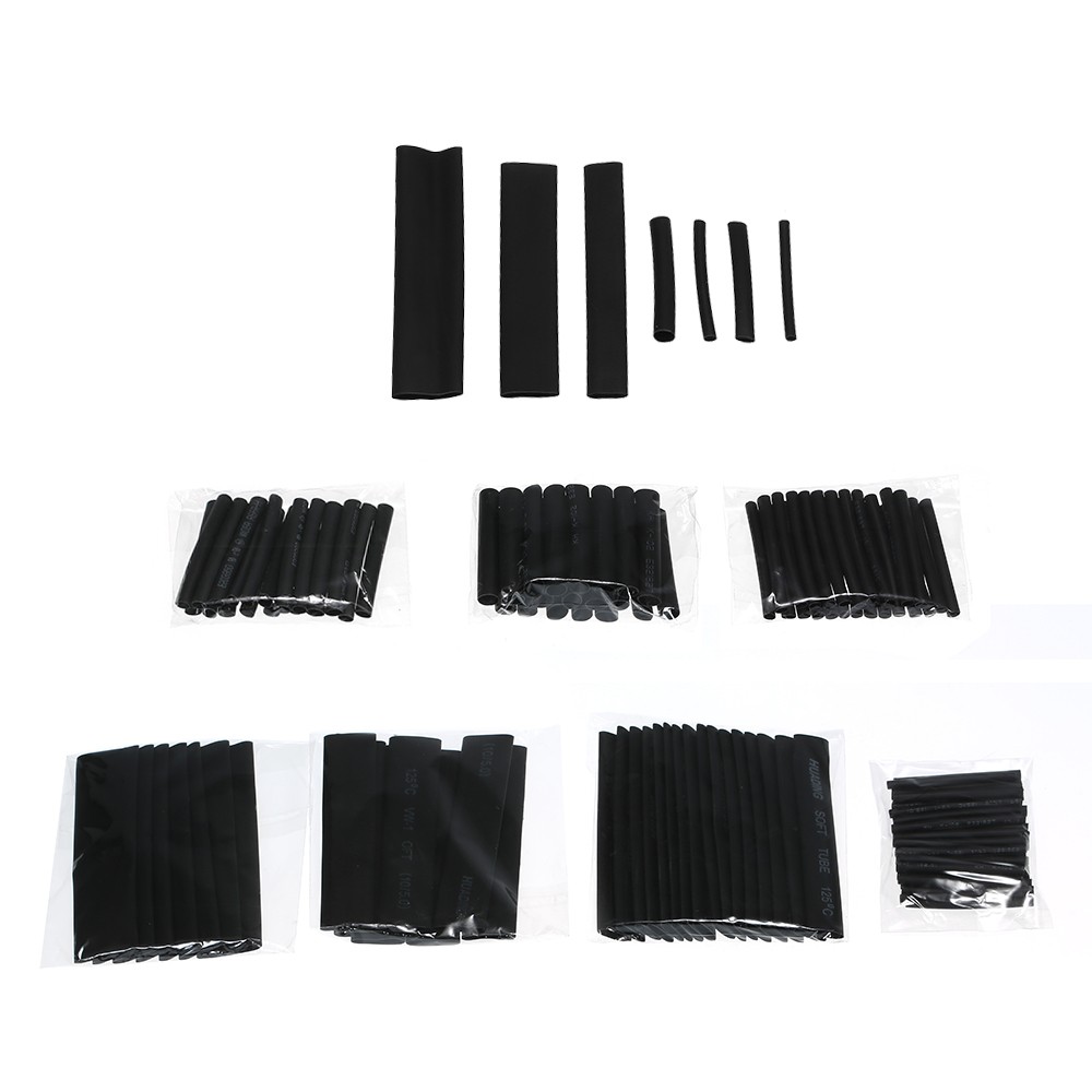 127pcs Heat Shrink Tube Tubing Sleeving Wrap Wire Cable Insulated Assorted Car Electrical Wire Cable Tubing Tube Sleeving