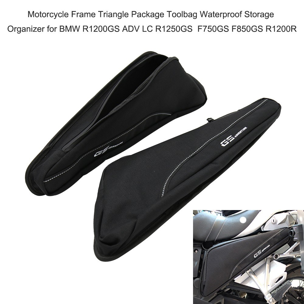 Motorcycle Repair Tool Placement Bag Frame Triangle Package Toolbox Waterproof Tool Pouch Zipper Bag Storage Organizer Replacement for BMW R1200GS ADV LC R1250GS  F750GS F850GS R1200R