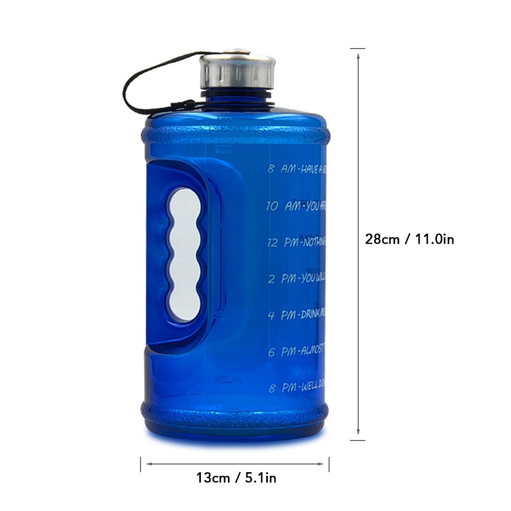 2.2L Motivation Water Bottle with Time Marker Outdoor Camping Hiking Backpacking Fitness Workout Sports Bottle