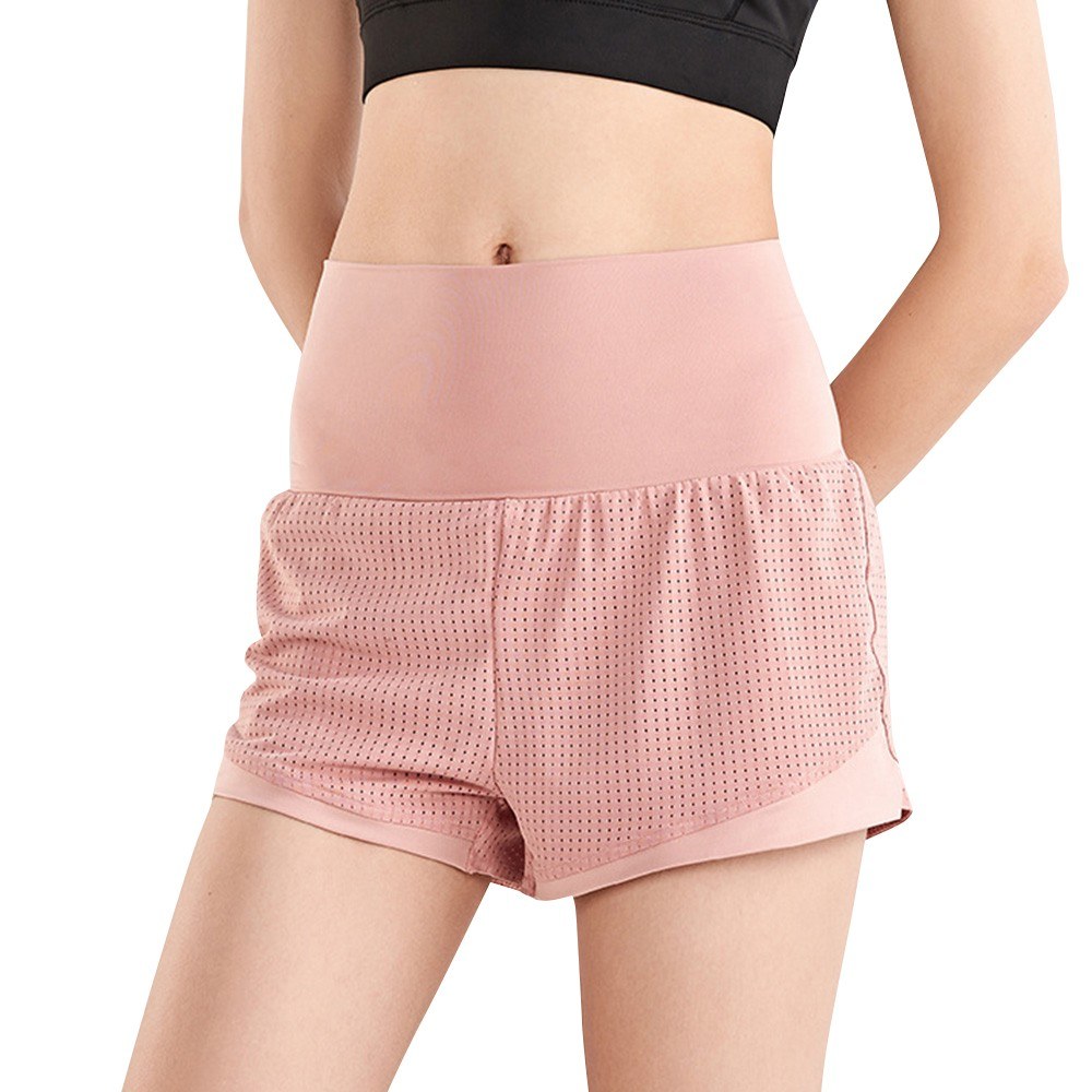 Women Sport Shorts Summer Hip Yoga Fitness Sportswear High Waist Quickly-dry Hot Workout Running Shorts