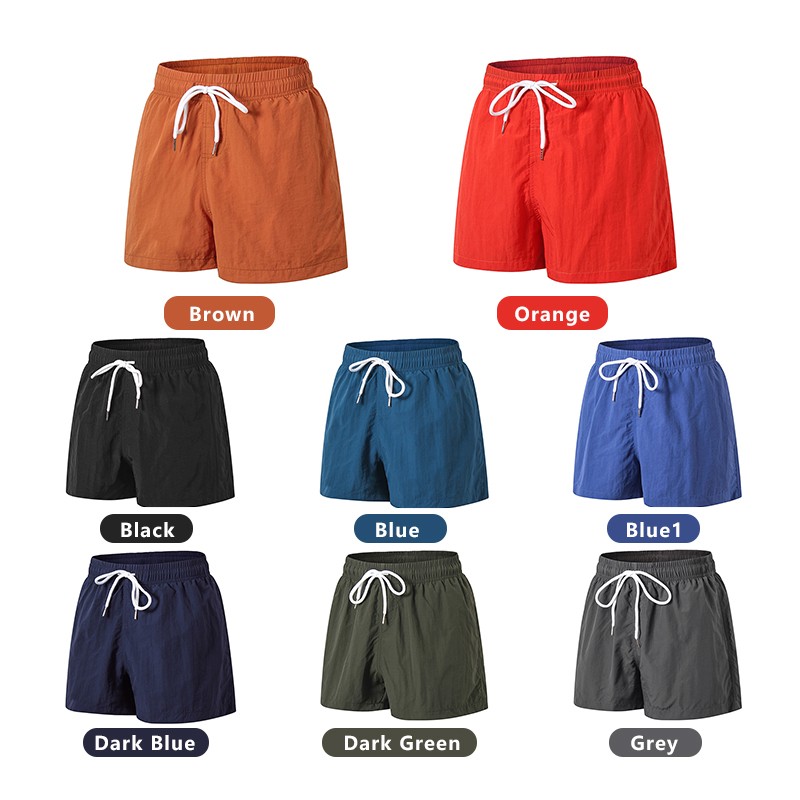 Men Sport Shorts Summer Jogging Fitness Quick Dry Drawstring Pocket Loose Casual Gym Beach Short Pants