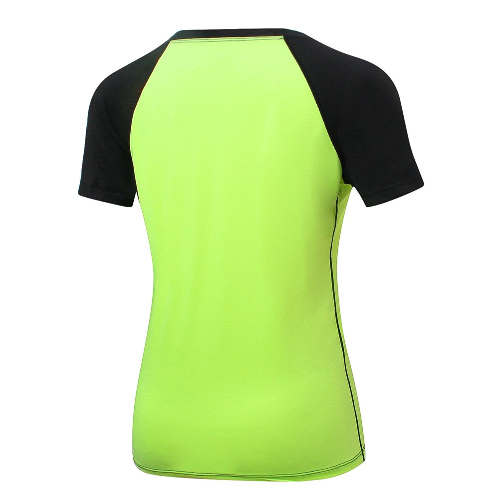 Women Workout T-shirt Raglan Short Sleeves Splicing O Neck Quick Dry Running Performance Exercise Gym Baselayer Sport Shirts Casual Tops