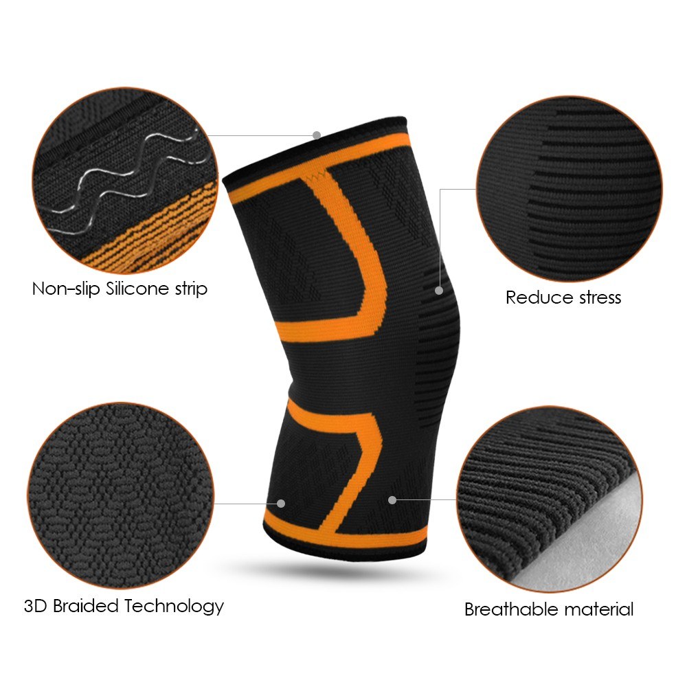 Anti-fall Thin Kneepad Knee Protector for Fitness Running Cycling Mountaineering Elastic Knee Pads Compression Knee Support