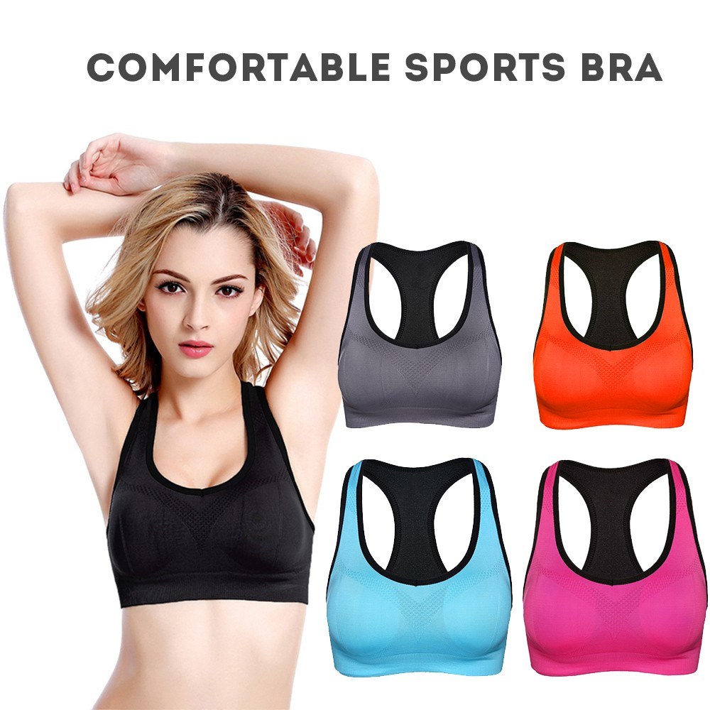 Women Sports Bra Padded Underwired I-Shaped Breathable Qucik Dry Running Yoga Gym Workout Vest