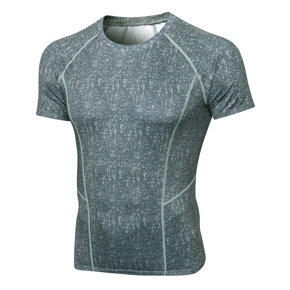 Men Sport Shirts Short Sleeved T-shirt O Neck Quick-Dry Performance Athletic Gym Running Workout Training Tees Casual Tops