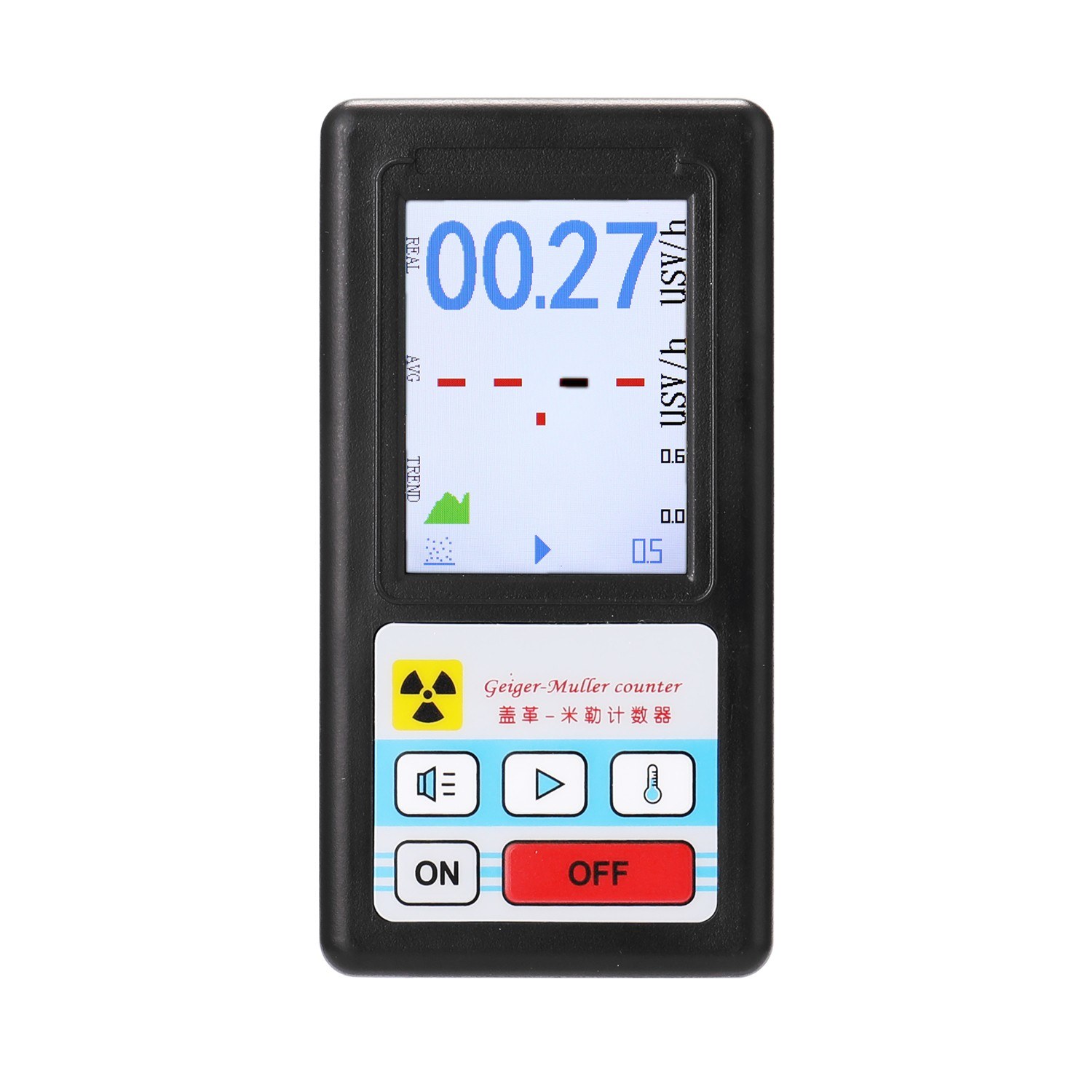 Display Screen Geiger Counter Nuclear Radiation Detector Personal Dosimeter Marble Detectors Beta Gamma X-ray Tester