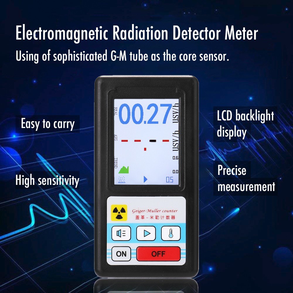 Display Screen Geiger Counter Nuclear Radiation Detector Personal Dosimeter Marble Detectors Beta Gamma X-ray Tester