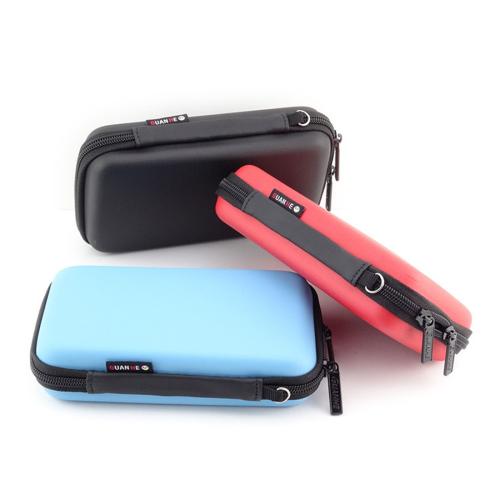 Portable Multi-function EVA Material Digital Device Travel Storage Bag for Phone / Power Bank / USB Disk / SD Disk / PSP Console, Internal Size: 16.5*9.5*3.8cm(Red)