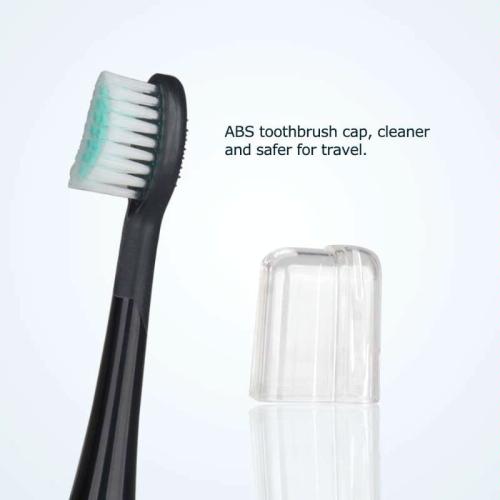 4 PCS Toothbrush Heads and Caps for Mornwell D01/D02 Electric Toothbrushes(Black D902)