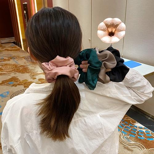 2 PCS Large Intestine Ring Hair Band Women Fabric Ponytail Seamless Stretch Hair Jewelry(Deep cyan) 2 PCS Large Intestine Ring Hair Band Women Fabric Ponytail Seamless Stretch Hair Jewelry(Deep cyan)