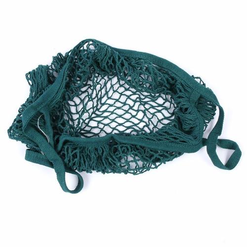 Mesh Shopping Bag Reusable String Fruit Storage Handbag Totes Women Shopping Mesh Net Woven Bag Shop Grocery Tote Bag(Green)