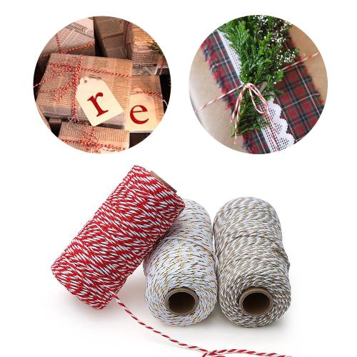 Color Box Hanging Rope Two-color Cotton Thread Handmade DIY Drawstring Gift Box Packing Rope ...