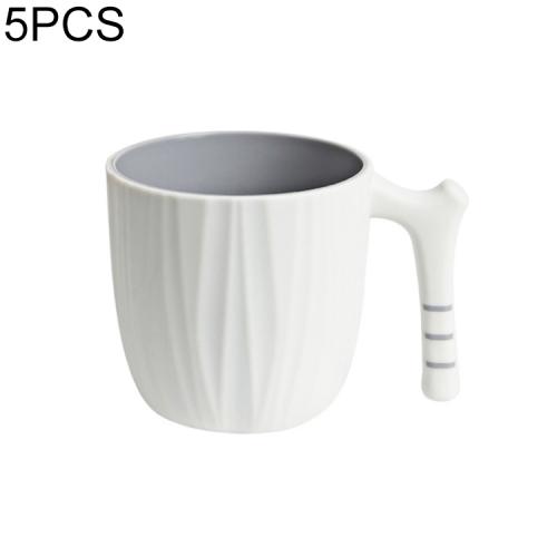 Simple Household Rinse Cup with Handle Creative Wash Cup, Capacity:301-400ml(Grey White)