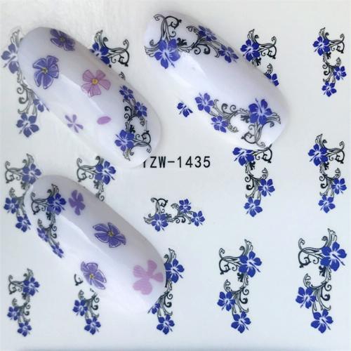 10 PCS Summer Colorful Nail Sticker Water Transfer Nail Decorations(YZW ...