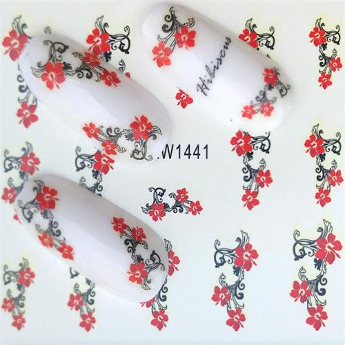 10 PCS Summer Colorful Nail Sticker Water Transfer Nail Decorations(YZW ...